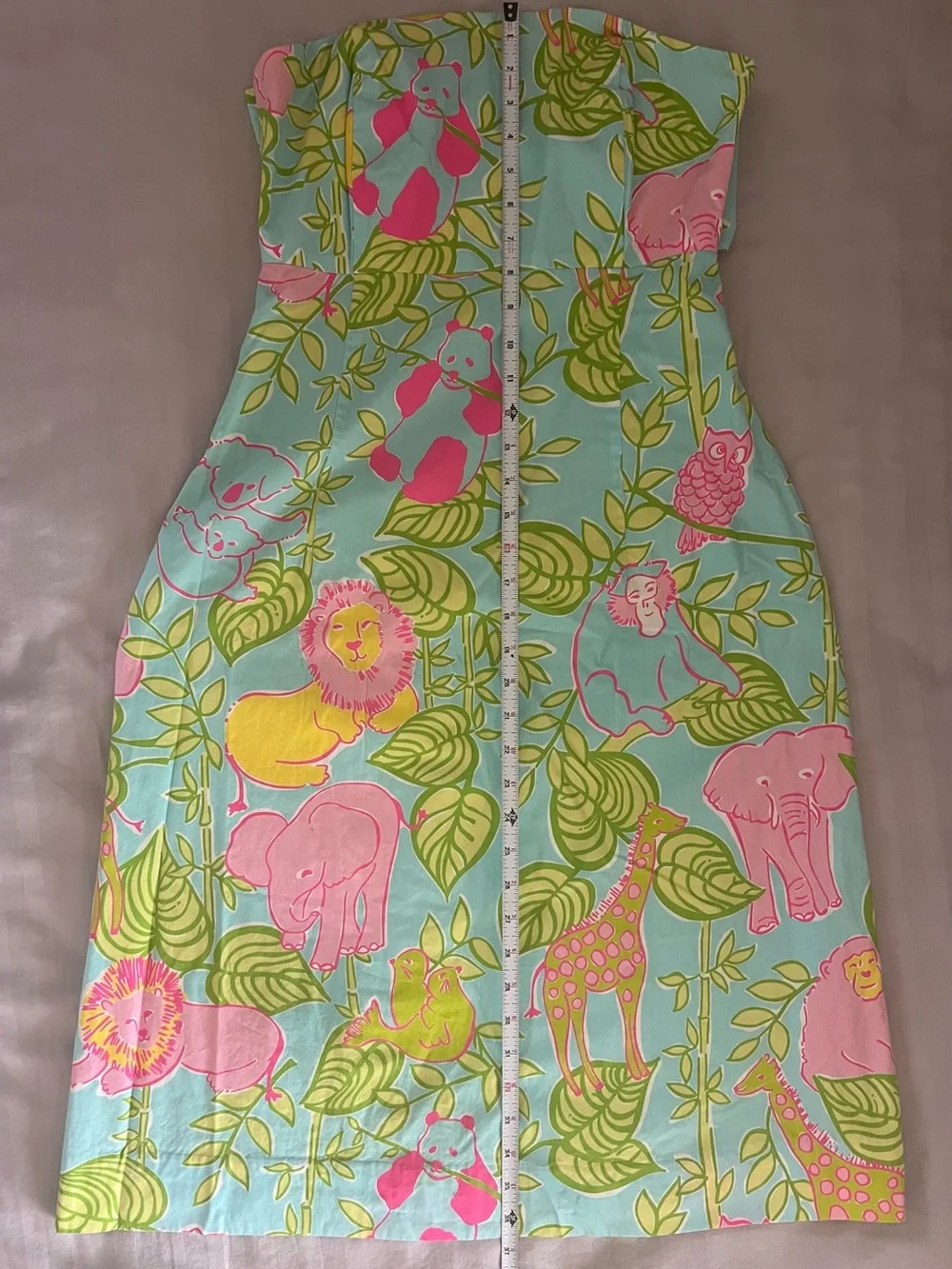 Lilly Pulitzer San Diego Zoo Print Strapless Sabrina Dress, size 10, NWOT - Picture 11 of 11